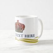 Royal Cross Crown - Gold Blue Red Koffiemok (Voorkant rechts)