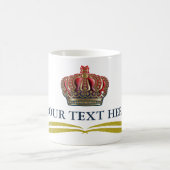 Royal Cross Crown - Gold Blue Red Koffiemok (Center)