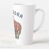 Royal Cross Crown - Gold Blue Red Latte Mok (Rechts)