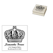 Royal Cross Crown - Gold Blue Red Rubberstempel (Gestempeld)