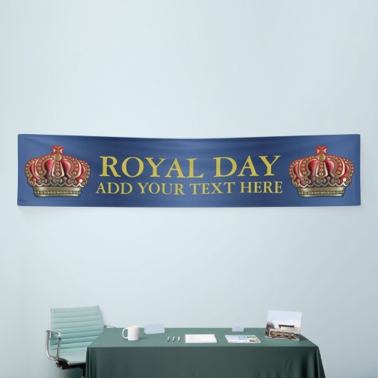 Royal Cross Crown - Gold Blue Red Spandoek (Beurs)