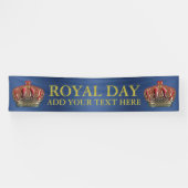 Royal Cross Crown - Gold Blue Red Spandoek (Horizontaal)