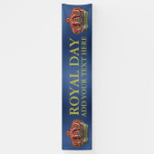 Royal Cross Crown - Gold Blue Red Spandoek (Verticaal)