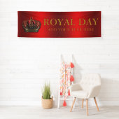 Royal Cross Crown - Gold Blue Red Spandoek (Insitu)