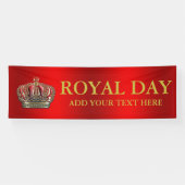 Royal Cross Crown - Gold Blue Red Spandoek (Horizontaal)