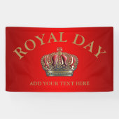 Royal Cross Crown - Gold Blue Red Spandoek (Horizontaal)