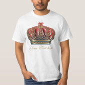 Royal Cross Crown - Gold Blue Red T-shirt (Voorkant)