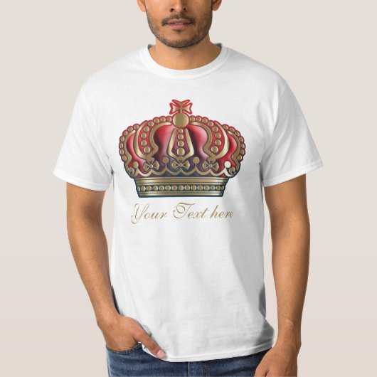 Royal Cross Crown - Gold Blue Red T-shirt (Voorkant)