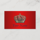 Royal Cross Crown - Gold Blue Red Visitekaartje (Voorkant)