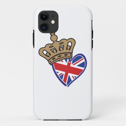 Royal Crowm UK Heart Flag Case-Mate iPhone Case (Achterkant)