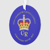 Royal Crown and Monogram Coronation souvenir Ornament (voorkant)
