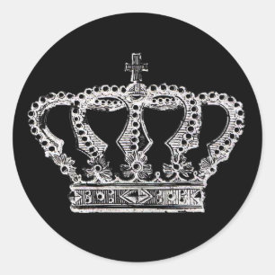 Royal Crown [Donker] Ronde Sticker