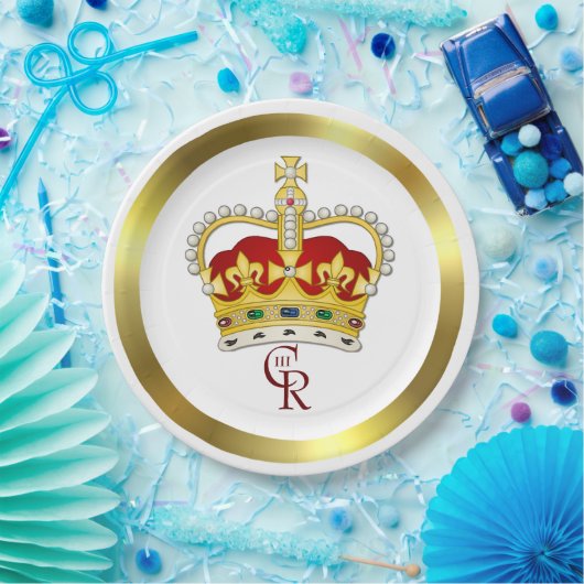 Royal Crown en Monogram Paper Bord (Feest)