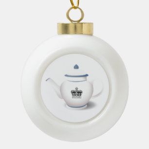 Royal Crown English Teapot kerstversiering Keramische Bal Ornament
