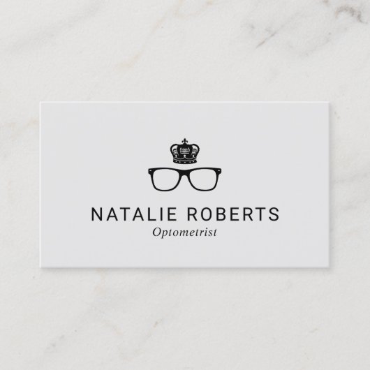 Royal Crown Eyewear Eye Glasses Optometrist  Visitekaartje (Voorkant)