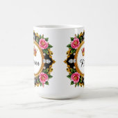 Royal Crown Frame With Diamonds And Floral Border Koffiemok (Center)