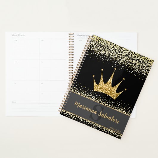 Royal Crown Gold Glitter Design Planner (Display)