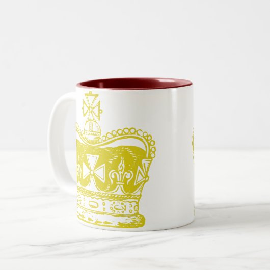 Royal Crown Graphic Tweekleurige Koffiemok (Voorkant links)