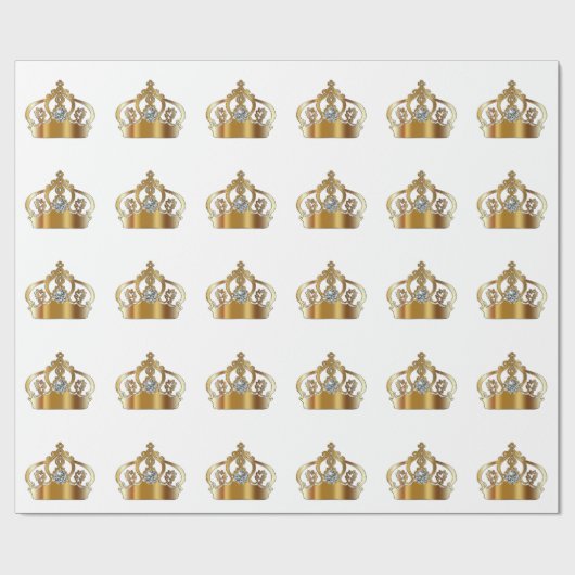 Royal Crown Jewel Wrapping Paper Cadeaupapier (Vlak)