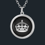 Royal crown logo verzilverd Ketting<br><div class="desc">Royal crown logo Silver Plated Ketting. Aangepaste kleuren.</div>