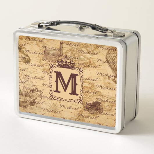 Royal Crown Name Pattern Beige (Achterkant)