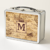 Royal Crown  Name Pattern Beige (Voorkant)