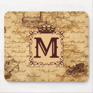 Royal Crown Name Pattern Beige Muismat