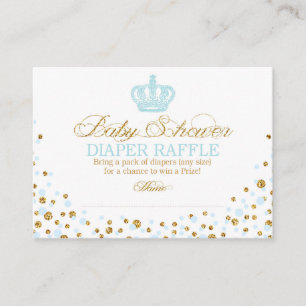 Royal Crown Prince Diaper Raffle Ticket Informatiekaartje