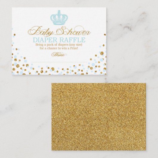 Royal Crown Prince Luier Raffle Ticket Informatiekaartje (Voorkant / Achterkant)