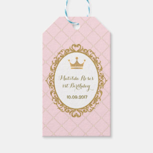 Royal Crown Princess verjaardagsfeestje gunst cade Cadeaulabel