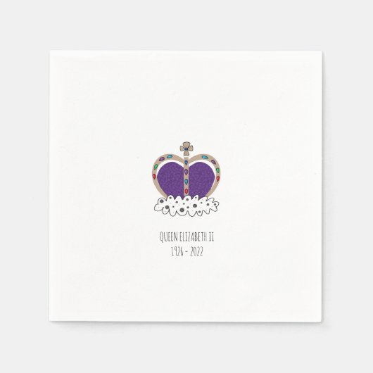 Royal Crown Queen Elizabeth II Servet (Voorkant)