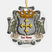 Royal Crown Shield Achternaam ornament (Voorkant)