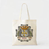 Royal Crown Shield Achternaam Tote Bag (Voorkant)