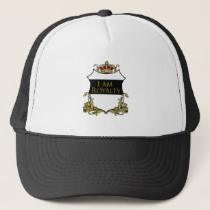 Royal Crown Shield Bold Streetwear Luxe Goud Trucker Pet