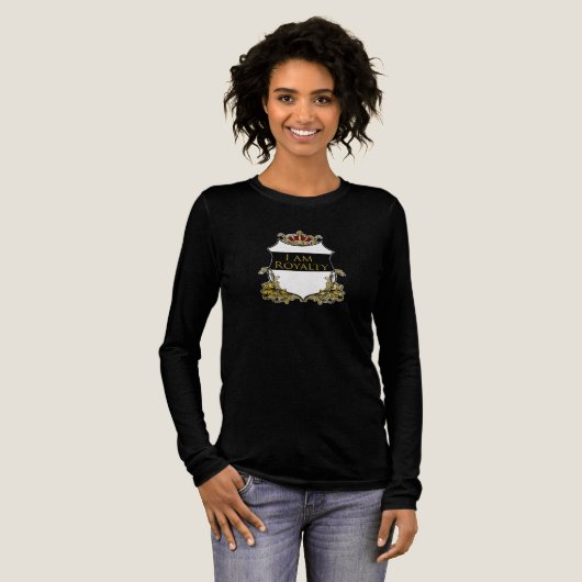 Royal Crown Shield Goud Empowerment Design Tri-Blend Shirt (Voorkant)