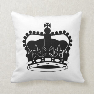 Royal Crown silhouette pillow Queen Elizabeth II Kussen