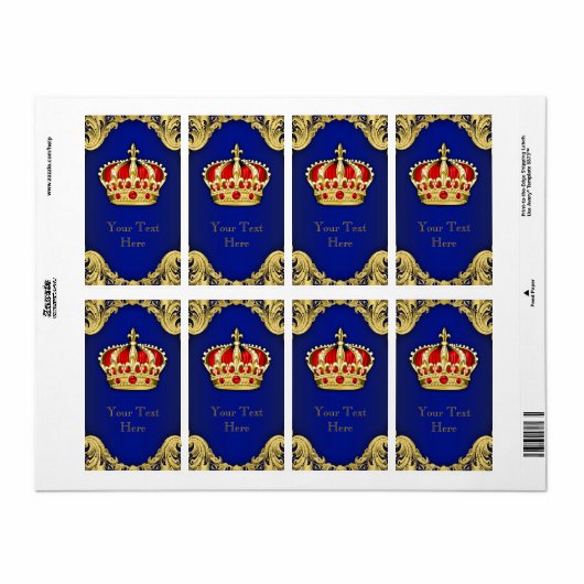 Royal Crown Wijnfles Etiket (Full Sheet)