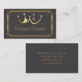 Royal Crown Wine Maker Taster Winery Sommelier Visitekaartje (Voorkant / Achterkant)