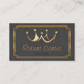 Royal Crown Wine Maker Taster Winery Sommelier Visitekaartje (Voorkant)