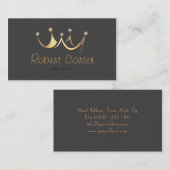 Royal Crown Wine Maker Taster Winery Sommelier Visitekaartje (Voorkant / Achterkant)