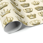 Royal Crowns of Gold Cadeaupapier (Rol Hoek)