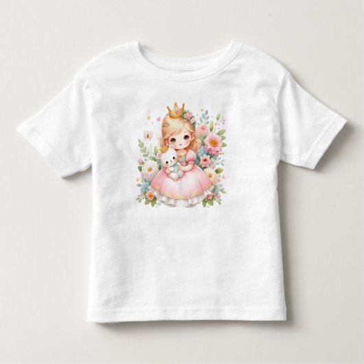 Royal Cuddle - Prinses en Beer Kinder Shirts (Voorkant)