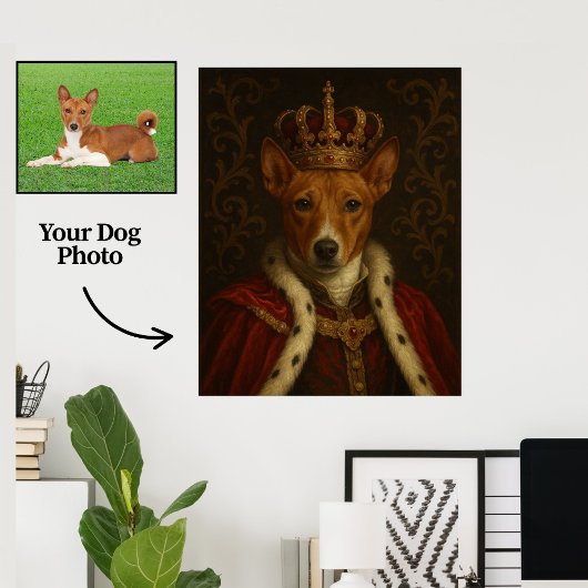 Royal Custom Dog Portrait Canvas Poster