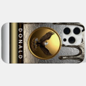 🦅 Royal Custom Naam Adelaar Liquid Goud Drip Luxe Case-Mate iPhone Case (Achterkant (horizontaal))