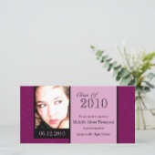 Royal Damask Afstuderen Aankondiging Fotokaarten (Staand voorkant)