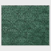 Royal Damask Crush Velvet Deep Emerald Green Cadeaupapier (Vlak)