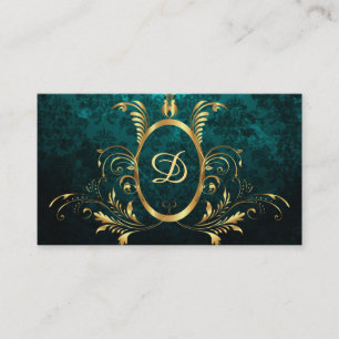 Royal Damask Turquoise gepersonaliseerd Visitekaartje