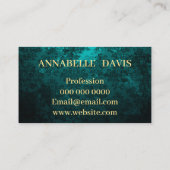 Royal Damask Turquoise gepersonaliseerd Visitekaartje (Achterkant)
