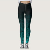 Royal Damask Turquoise Leggings (Voorkant)