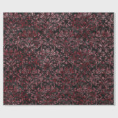 Royal Damask Verpletterd Fluweel Zwart Bourgogne M Cadeaupapier (Vlak)